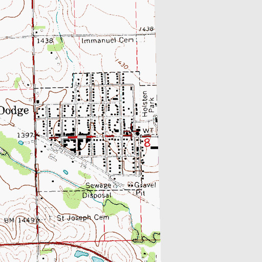 Topographic Map of Saint Wenceslaus Church, NE