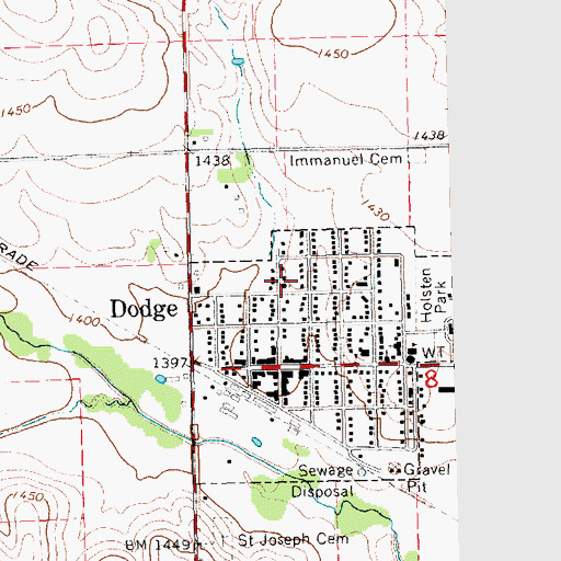 Topographic Map of Immanuel Lutheran Church, NE