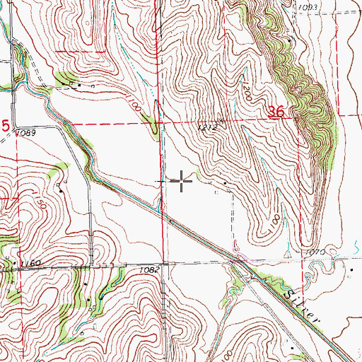 Topographic Map of Silver Creek Post Office (historical), NE