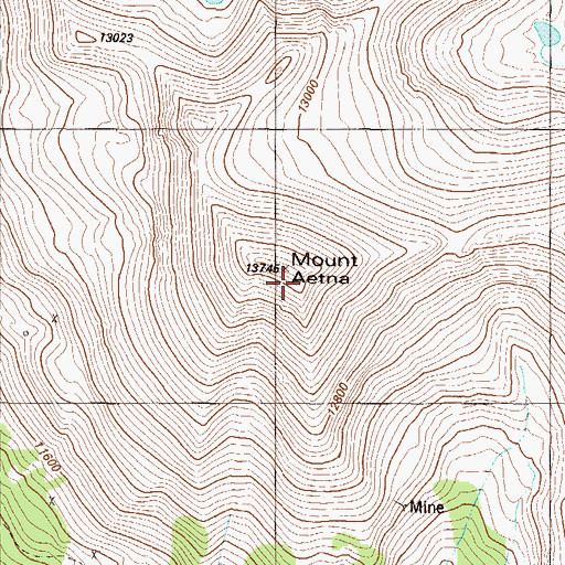 Topographic Map of Mount Aetna, CO
