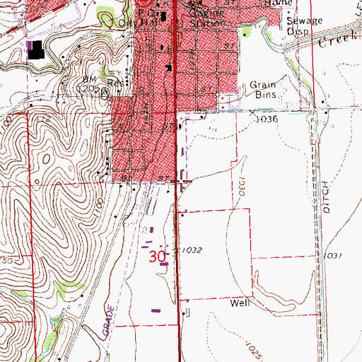 Topographic Map of Burgess Family Clinic, NE