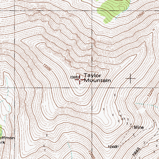 Topographic Map of Taylor Mountain, CO