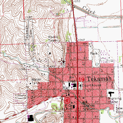 Topographic Map of Saint Patricks Catholic Church, NE