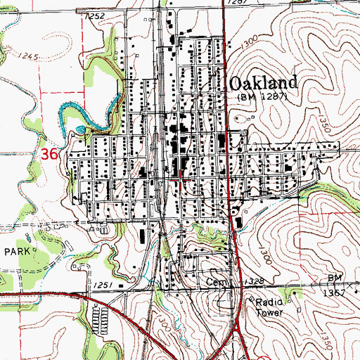 Topographic Map of First United Methodist Church, NE