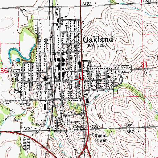 Topographic Map of First Evangelical Church, NE