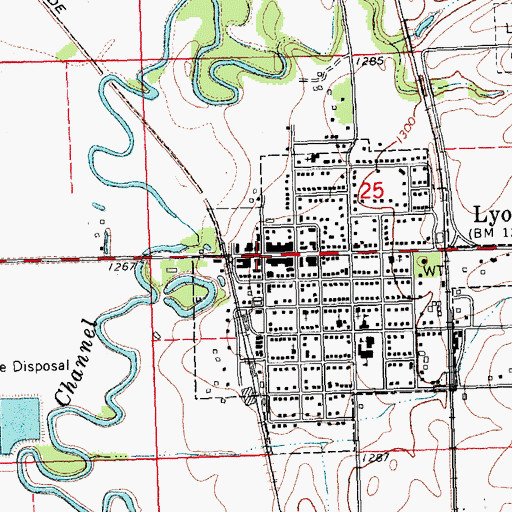 Topographic Map of Community Care of Lyons, NE