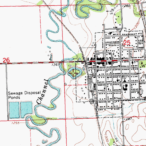 Topographic Map of Island Park Campground, NE