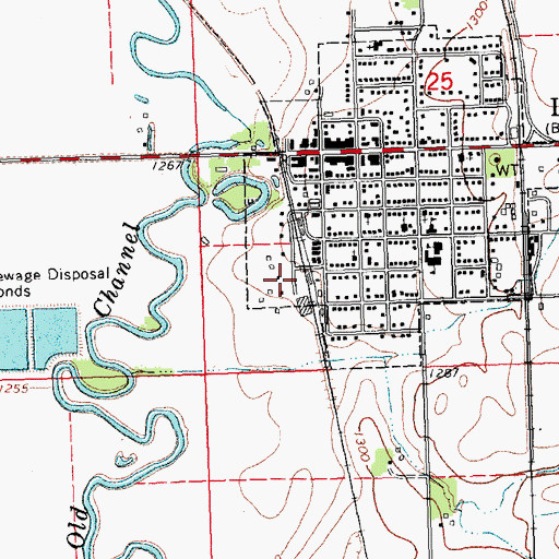 Topographic Map of Lyons City Park, NE
