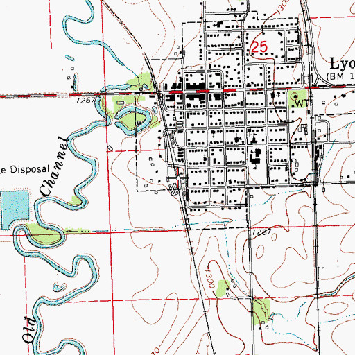 Topographic Map of Lorensen Grain Company Incorporated Elevator, NE
