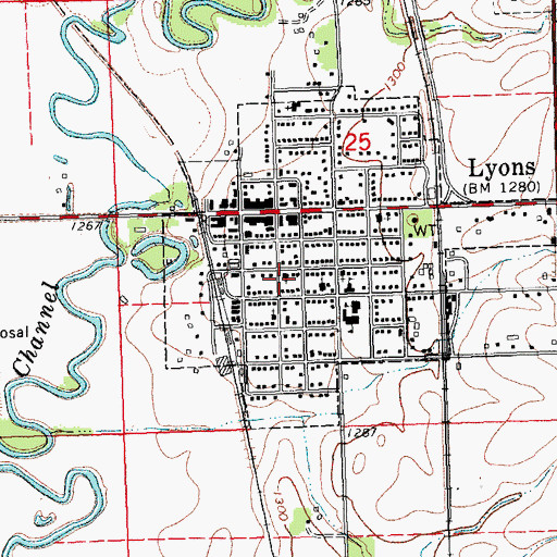 Topographic Map of Memorial United Methodist Church, NE