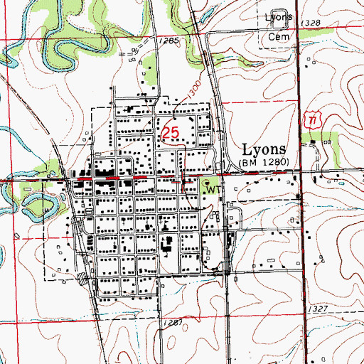 Topographic Map of Bethany Lutheran Church, NE