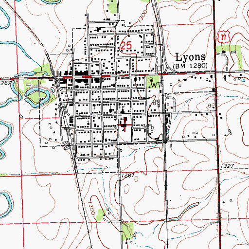 Topographic Map of Lyons-Decatur Northeast Schools, NE