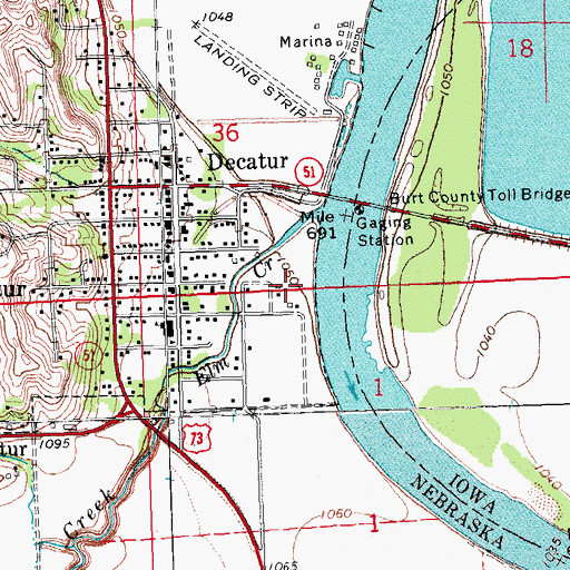 Topographic Map of Beck Memorial Park, NE