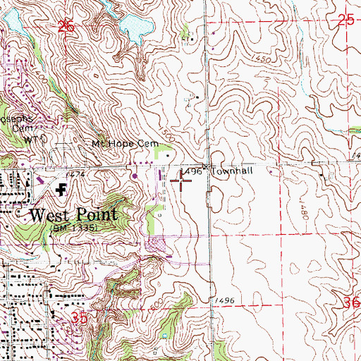 Topographic Map of Wilderness Park, NE