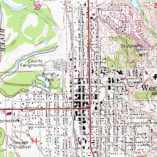 Topographic Map of Family Vision Center, NE