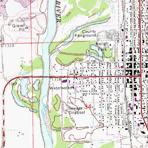 Topographic Map of Jehovahs Witnesses Kingdom Hall, NE