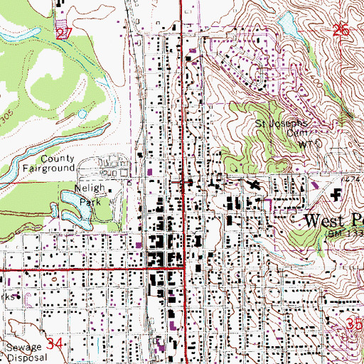 Topographic Map of Saint Pauls Lutheran Church, NE
