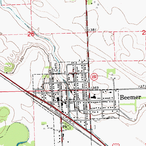 Topographic Map of Holy Cross Church, NE