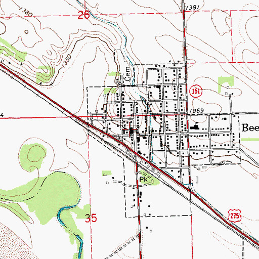 Topographic Map of Beemer Police Department, NE