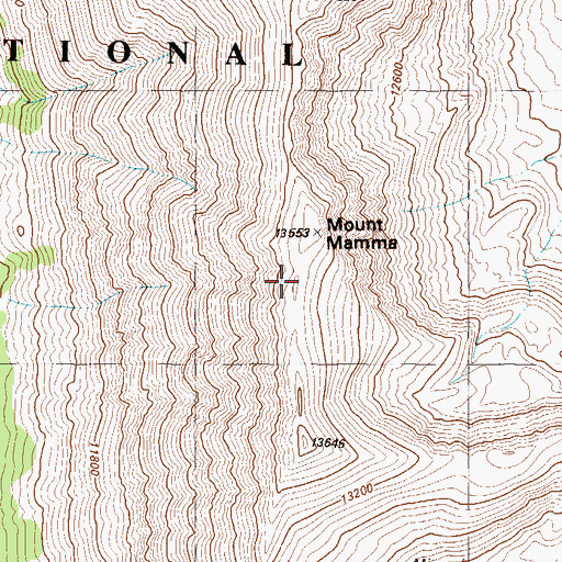 Topographic Map of Mount Mamma, CO