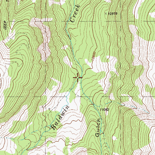 Topographic Map of Baldwin Gulch, CO