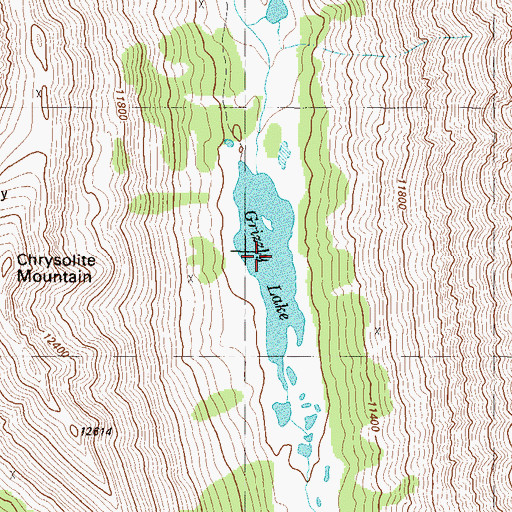 Topographic Map of Grizzly Lake, CO