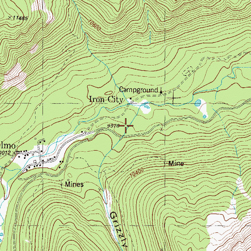 Topographic Map of Grizzly Gulch, CO
