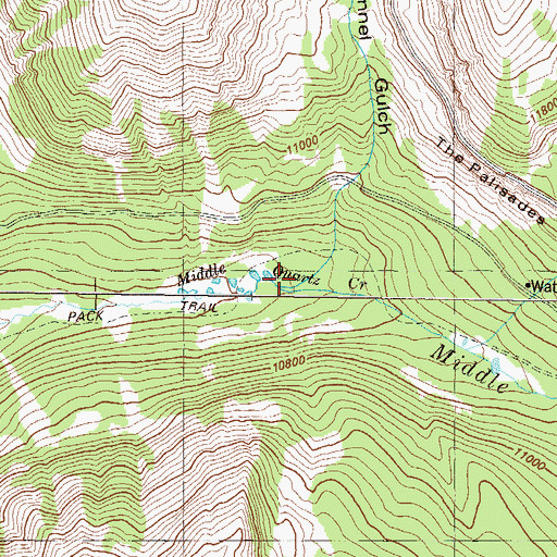 Topographic Map of Tunnel Gulch, CO