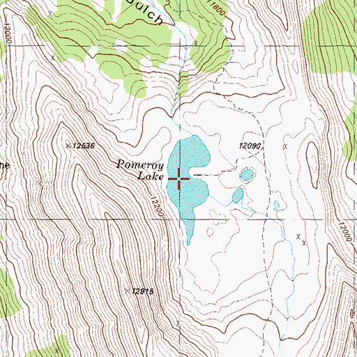 Topographic Map of Pomeroy Lake, CO