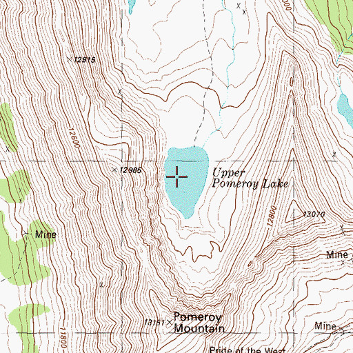 Topographic Map of Upper Pomeroy Lake, CO