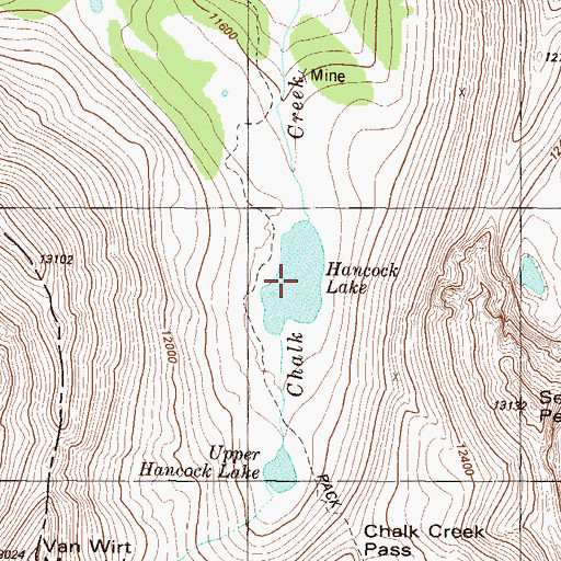 Topographic Map of Hancock Lake, CO