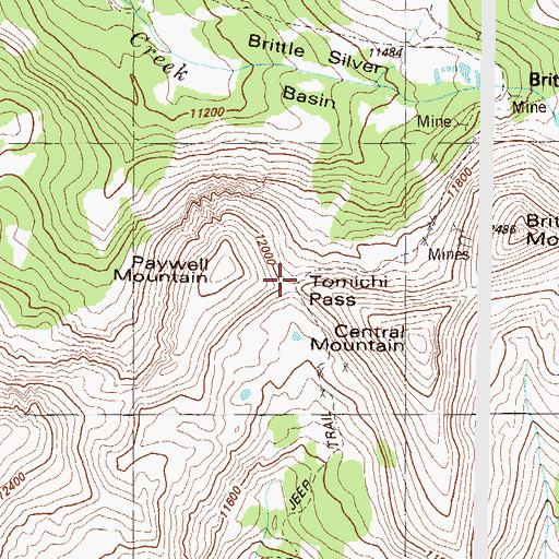 Topographic Map of Tomichi Pass, CO