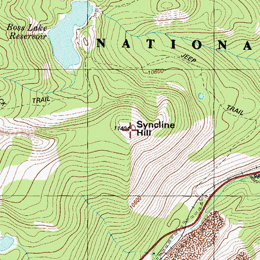 Topographic Map of Syncline Hill, CO