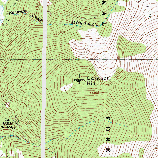 Topographic Map of Contact Hill, CO