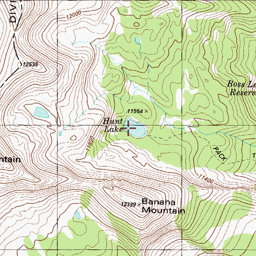 Topographic Map of Hunt Lake, CO