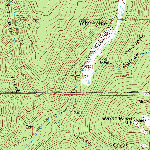 Topographic Map of Galena Creek, CO