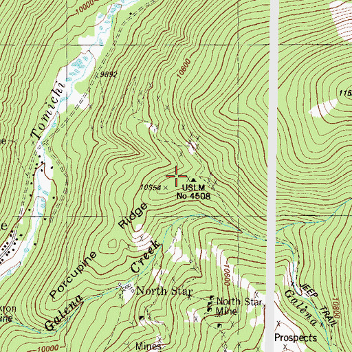 Topographic Map of Porcupine Ridge, CO