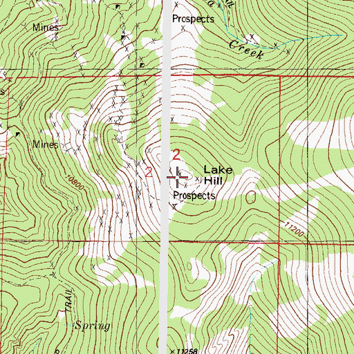 Topographic Map of Lake Hill, CO