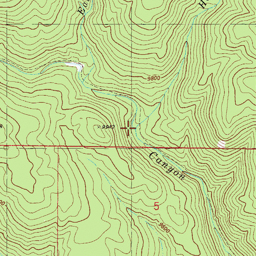Topographic Map of Horseshoe Creek, CO