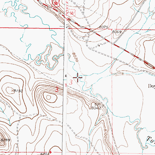 Topographic Map of Hot Springs Creek, CO