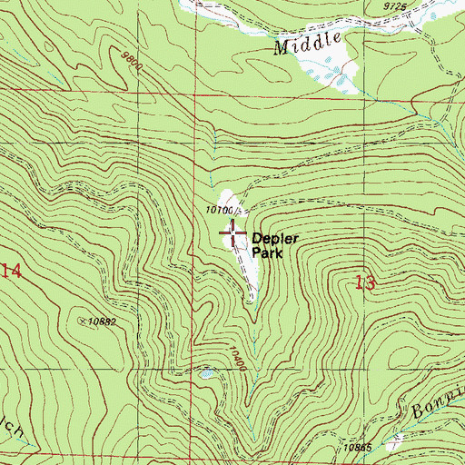 Topographic Map of Depler Park, CO