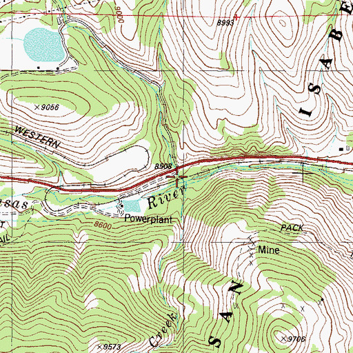 Topographic Map of Lost Creek, CO