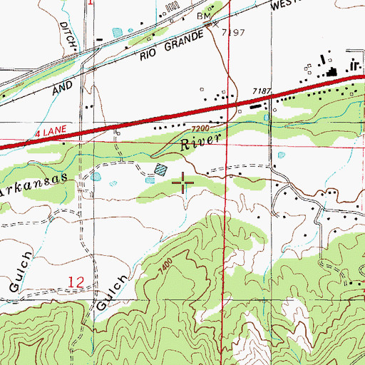 Topographic Map of King Gulch, CO
