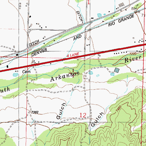 Topographic Map of Sand Gulch, CO