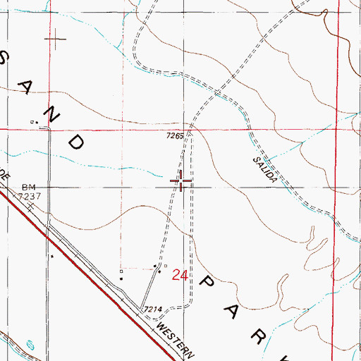 Topographic Map of Sand Park, CO