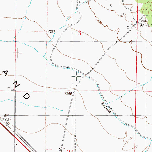 Topographic Map of Salida Ditch, CO