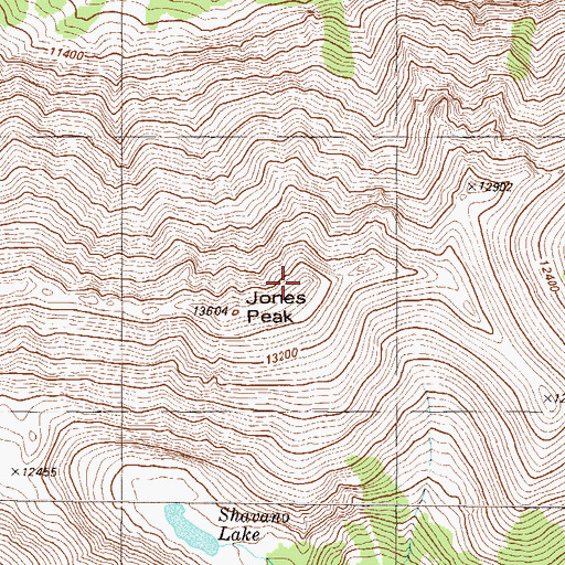 Topographic Map of Jones Peak, CO