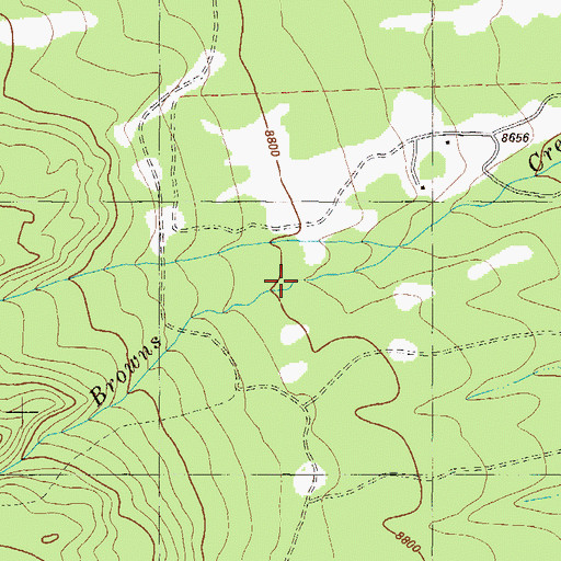 Topographic Map of Little Browns Creek, CO