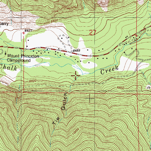 Topographic Map of Tie Gulch, CO