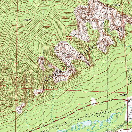 Topographic Map of Chalk Cliffs, CO
